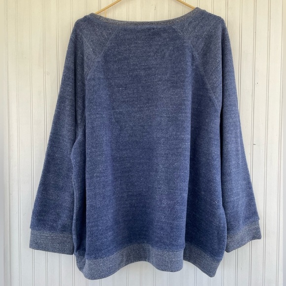 C&C California Women's Blue TWINKLE TWINKLE Sequin Fleece Sweatshirt Size 3X NWT - Picture 2 of 8